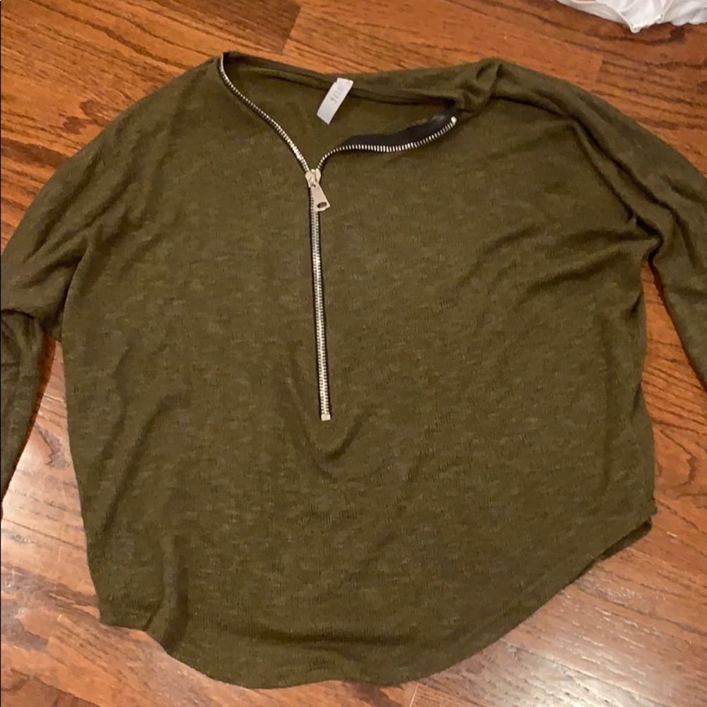 Green Half Zip Sweater